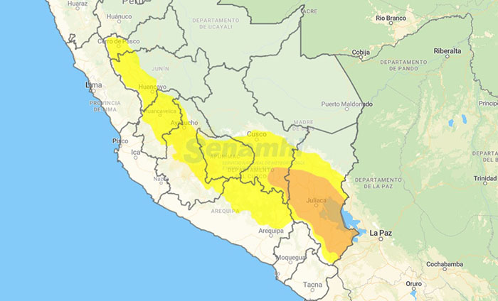 Se registra descenso de temperatura nocturna del 5 al 7 de octubre en Apurímac y regiones del sur 